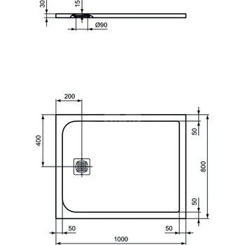 ULTRAFLAT S BRODZIK 100X80 PURE WH