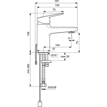 CERAPLAN BATERIA UMYWALKOWA H75 RMTD ŁAŃCUSZ. 5L