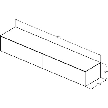 CONCA SZAFK 240X50X37 2 DR+WTOP NOC ANMT