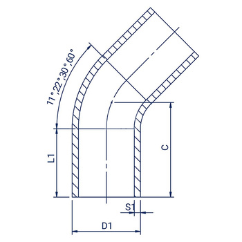 Łuk 45 st. PE100 SDR11 500x45,4