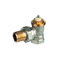 Zawór termostatyczny, kątowy, wkładka SX, 1/2", gwint wewnętrzny, ze złączką do grzejnika z uszczelnieniem metal-metal