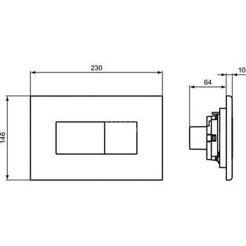 SOLEA PRZYCISK CHROM MAT LOGO IS