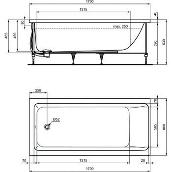 CONNECT AIR WANNA 170X80 Z PANELAMI