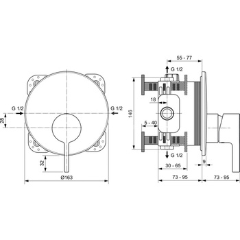 JOY BATERIA NATRYSKOWA KIT2/EASY-BOX MGN GREY