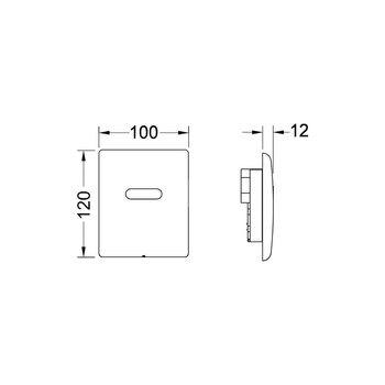 Przycisk spłukujący do stelaża do pisuaru zasilanie 230/12v (Elektroniczny) TECE planus, kolor biały mat