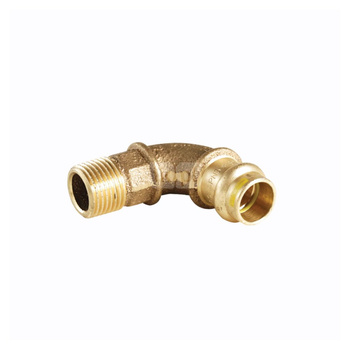 Łuk 90' IBP >B< Press Gas 4001 G do gazu (złoty), 15 mm x 1/2'' (MZ x GZ)