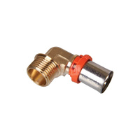 Kolano 90' SIGMA-LI Premium, mosiądz, 20 x 3/4'' (zacisk x GZ)