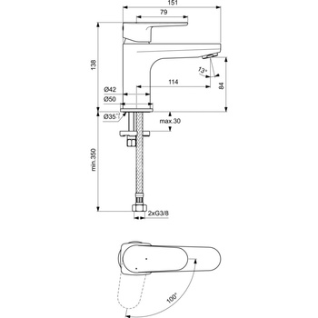 CERAFINE O BATERIA UMYWALKOWA H80 RMTD 5L BLUE ST