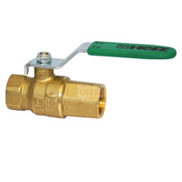 Zawór kulowy HERZ 2110 mosiądz DZR, PN25 DN 20 GW z blokadą powrotu, uchwyt: dźwignia